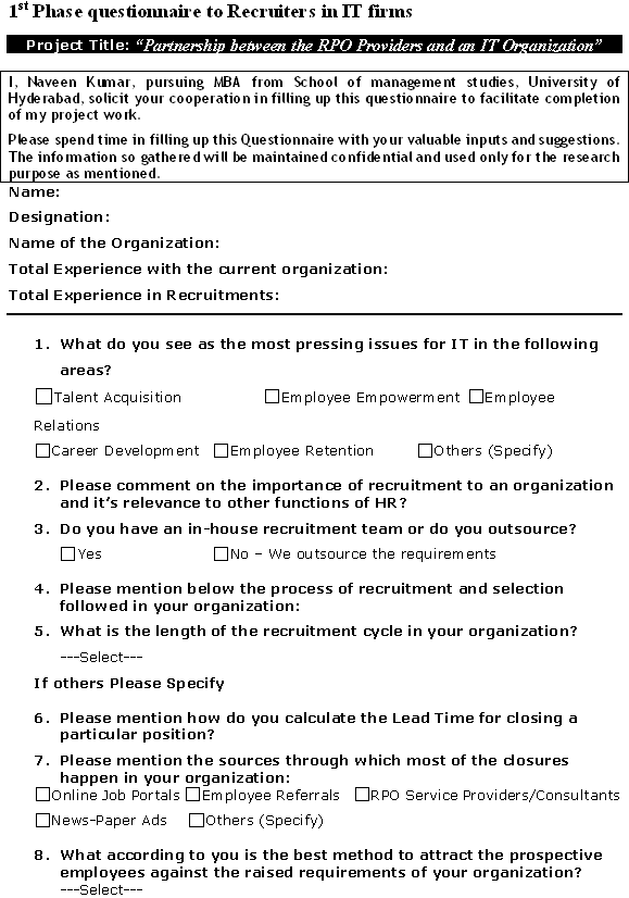 HR Management | &ldquo;A Study on Partnership Between IT Companies &amp; RPO 